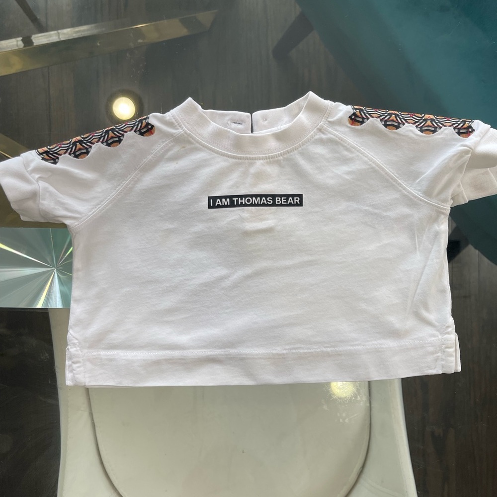 Burberry Kids White Cropped Tee